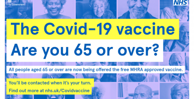 NHS Covid-19 Vaccine over 65 advert