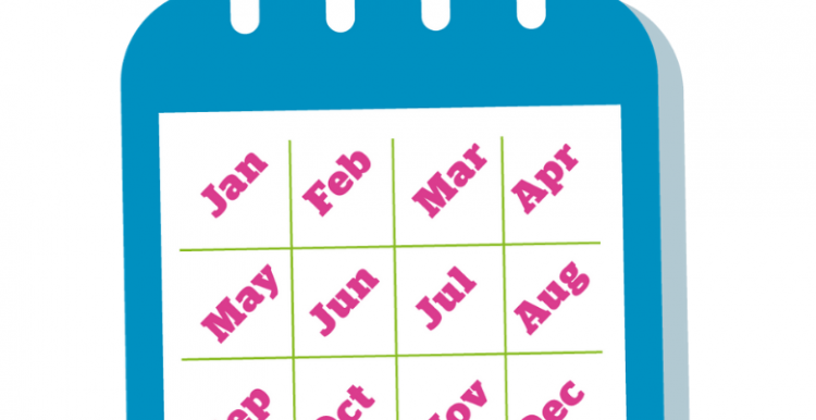 Calendar showing months of year Calendar showing months of year