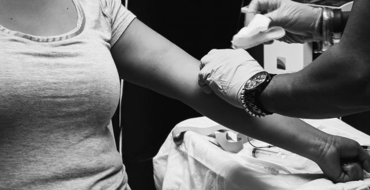 woman having a blood test