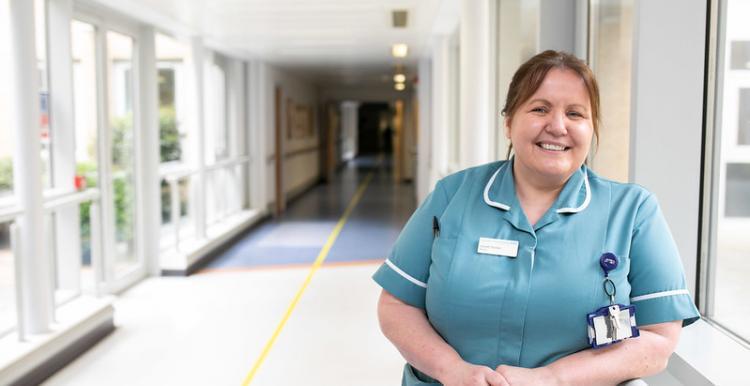 Nurse smiling at the camera