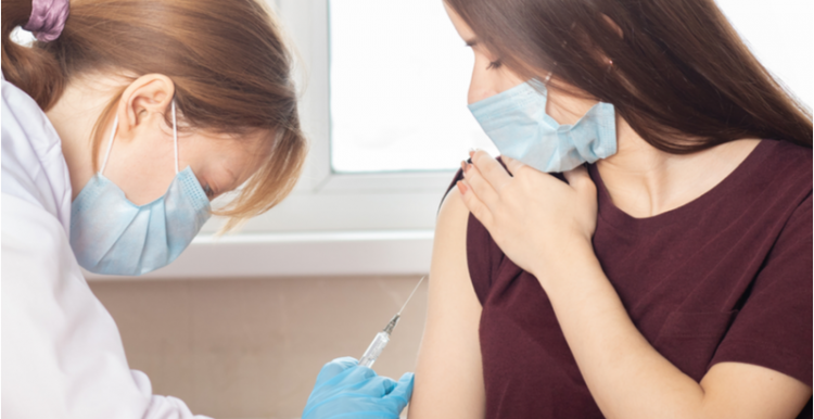 person receiving a vaccine