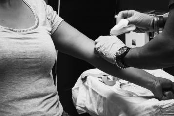 woman having a blood test