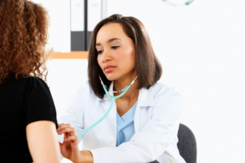 doctor using stethoscope