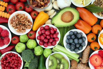 A selection of fruit and vegetables