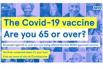 NHS Covid-19 Vaccine over 65 advert