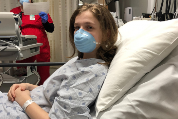 young person in hospital bed