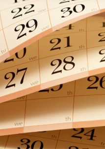 calendar showing dates